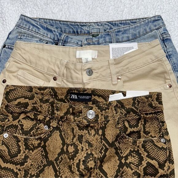 Women's Bundle of Three Brown & Blue Pants(Size 8) - Picture 7 of 9